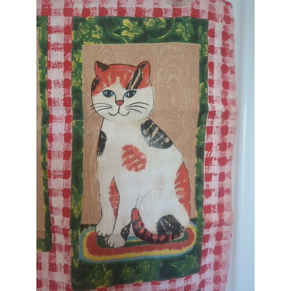 Ulster Weavers Tea Towel Gingham Sunflower CATS Irish Linen Cottage Farm Ireland